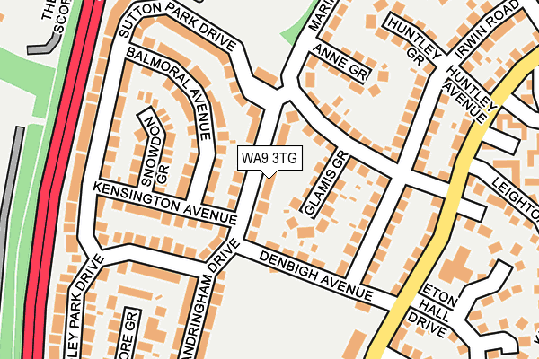 WA9 3TG map - OS OpenMap – Local (Ordnance Survey) WA9 3TG map - OS OpenMap – Local (Ordnance Survey)