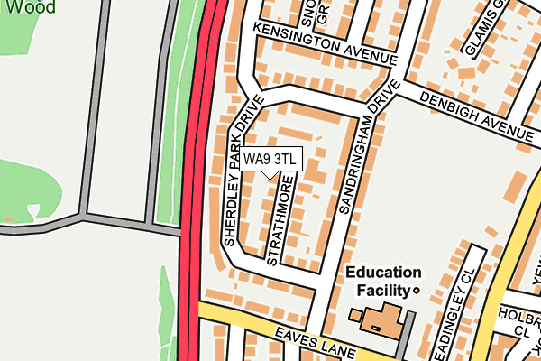 WA9 3TL map - OS OpenMap – Local (Ordnance Survey) WA9 3TL map - OS OpenMap – Local (Ordnance Survey)