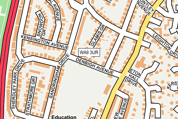 WA9 3UR map - OS OpenMap – Local (Ordnance Survey) WA9 3UR map - OS OpenMap – Local (Ordnance Survey)