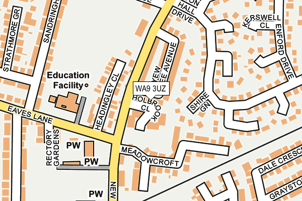 WA9 3UZ map - OS OpenMap – Local (Ordnance Survey) WA9 3UZ map - OS OpenMap – Local (Ordnance Survey)