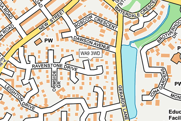 WA9 3WD map - OS OpenMap – Local (Ordnance Survey) WA9 3WD map - OS OpenMap – Local (Ordnance Survey)