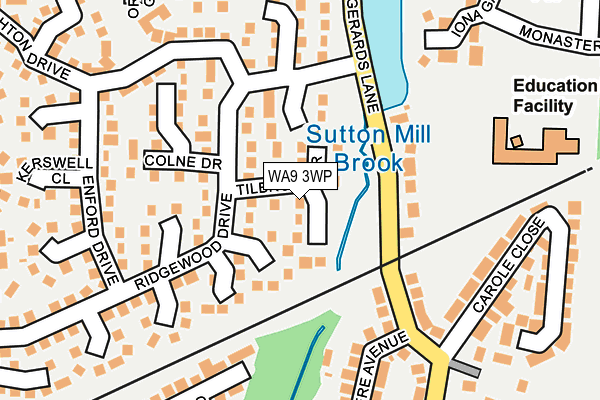 WA9 3WP map - OS OpenMap – Local (Ordnance Survey) WA9 3WP map - OS OpenMap – Local (Ordnance Survey)