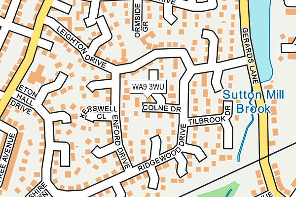 WA9 3WU map - OS OpenMap – Local (Ordnance Survey) WA9 3WU map - OS OpenMap – Local (Ordnance Survey)