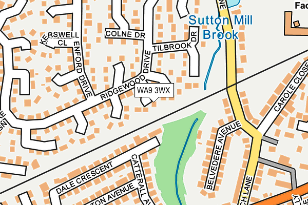 WA9 3WX map - OS OpenMap – Local (Ordnance Survey) WA9 3WX map - OS OpenMap – Local (Ordnance Survey)