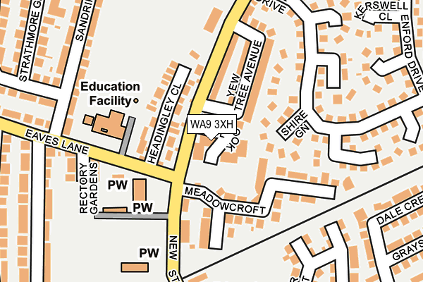 WA9 3XH map - OS OpenMap – Local (Ordnance Survey) WA9 3XH map - OS OpenMap – Local (Ordnance Survey)