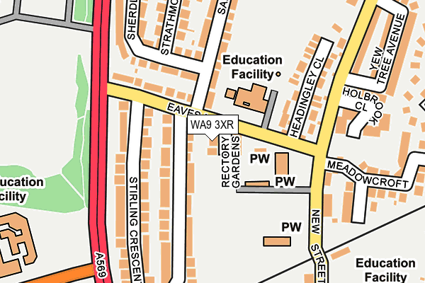 WA9 3XR map - OS OpenMap – Local (Ordnance Survey) WA9 3XR map - OS OpenMap – Local (Ordnance Survey)