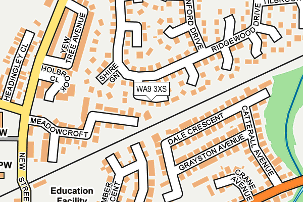 WA9 3XS map - OS OpenMap – Local (Ordnance Survey) WA9 3XS map - OS OpenMap – Local (Ordnance Survey)