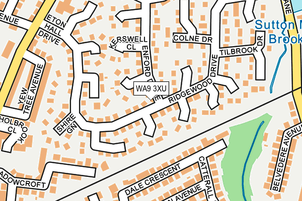 WA9 3XU map - OS OpenMap – Local (Ordnance Survey) WA9 3XU map - OS OpenMap – Local (Ordnance Survey)