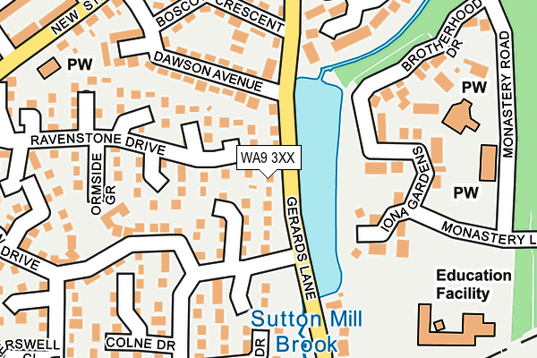 WA9 3XX map - OS OpenMap – Local (Ordnance Survey) WA9 3XX map - OS OpenMap – Local (Ordnance Survey)