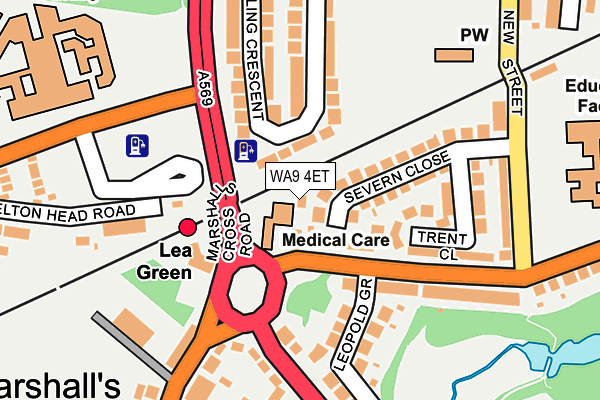 WA9 4ET map - OS OpenMap – Local (Ordnance Survey) WA9 4ET map - OS OpenMap – Local (Ordnance Survey)