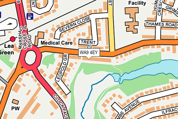 WA9 4EY map - OS OpenMap – Local (Ordnance Survey) WA9 4EY map - OS OpenMap – Local (Ordnance Survey)