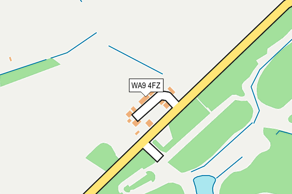 WA9 4FZ map - OS OpenMap – Local (Ordnance Survey) WA9 4FZ map - OS OpenMap – Local (Ordnance Survey)