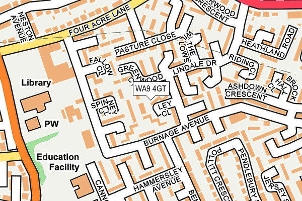 WA9 4GT map - OS OpenMap – Local (Ordnance Survey) WA9 4GT map - OS OpenMap – Local (Ordnance Survey)