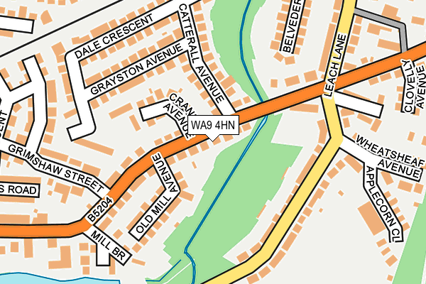 WA9 4HN map - OS OpenMap – Local (Ordnance Survey) WA9 4HN map - OS OpenMap – Local (Ordnance Survey)