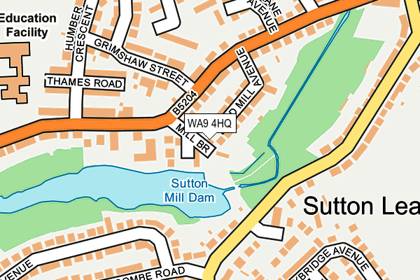 WA9 4HQ map - OS OpenMap – Local (Ordnance Survey) WA9 4HQ map - OS OpenMap – Local (Ordnance Survey)