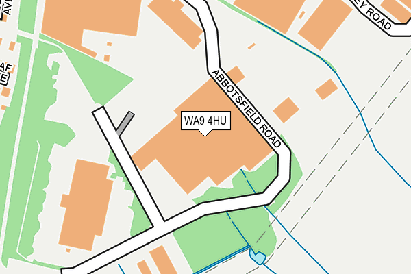 WA9 4HU map - OS OpenMap – Local (Ordnance Survey) WA9 4HU map - OS OpenMap – Local (Ordnance Survey)