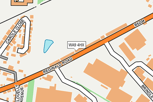 WA9 4HX map - OS OpenMap – Local (Ordnance Survey) WA9 4HX map - OS OpenMap – Local (Ordnance Survey)
