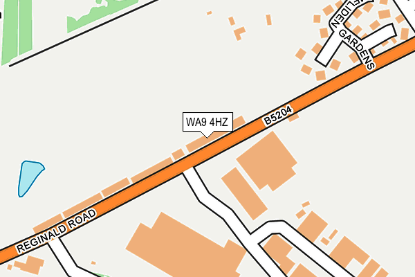 WA9 4HZ map - OS OpenMap – Local (Ordnance Survey) WA9 4HZ map - OS OpenMap – Local (Ordnance Survey)