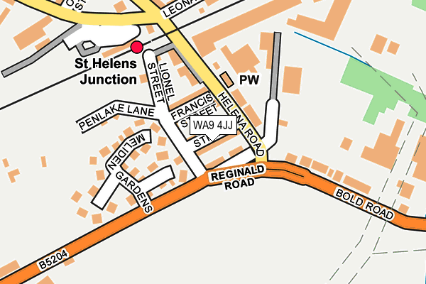 WA9 4JJ map - OS OpenMap – Local (Ordnance Survey) WA9 4JJ map - OS OpenMap – Local (Ordnance Survey)