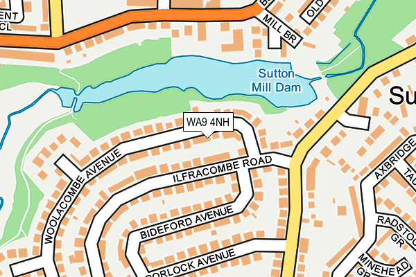 WA9 4NH map - OS OpenMap – Local (Ordnance Survey) WA9 4NH map - OS OpenMap – Local (Ordnance Survey)