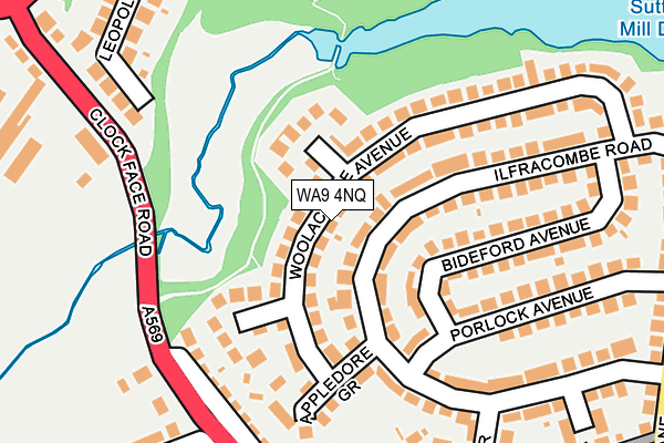 WA9 4NQ map - OS OpenMap – Local (Ordnance Survey) WA9 4NQ map - OS OpenMap – Local (Ordnance Survey)