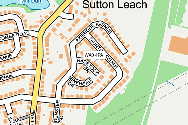 WA9 4PA map - OS OpenMap – Local (Ordnance Survey) WA9 4PA map - OS OpenMap – Local (Ordnance Survey)