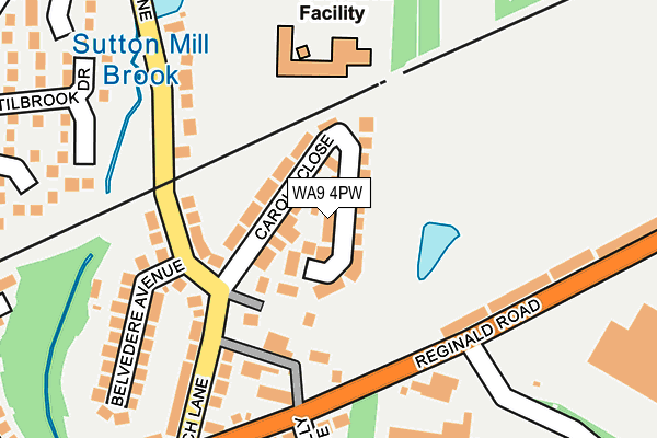 WA9 4PW map - OS OpenMap – Local (Ordnance Survey) WA9 4PW map - OS OpenMap – Local (Ordnance Survey)