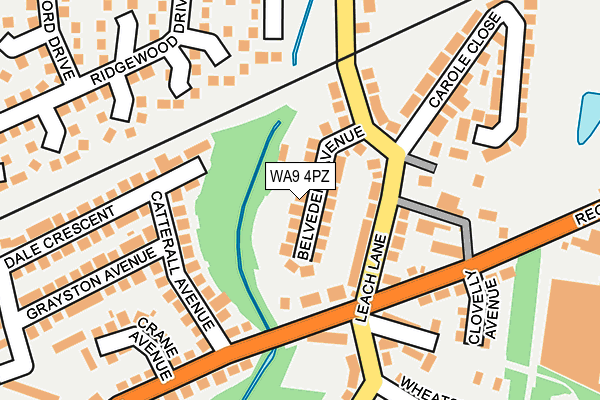 WA9 4PZ map - OS OpenMap – Local (Ordnance Survey) WA9 4PZ map - OS OpenMap – Local (Ordnance Survey)