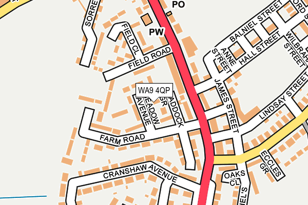 WA9 4QP map - OS OpenMap – Local (Ordnance Survey) WA9 4QP map - OS OpenMap – Local (Ordnance Survey)