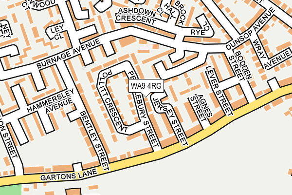 WA9 4RG map - OS OpenMap – Local (Ordnance Survey) WA9 4RG map - OS OpenMap – Local (Ordnance Survey)