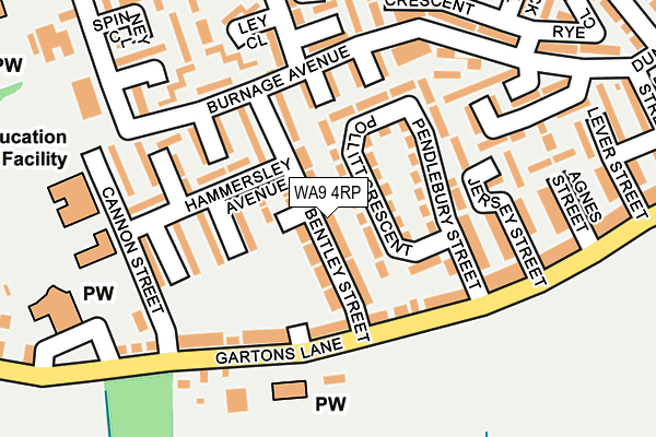 WA9 4RP map - OS OpenMap – Local (Ordnance Survey) WA9 4RP map - OS OpenMap – Local (Ordnance Survey)