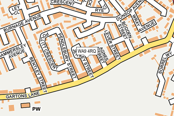 WA9 4RQ map - OS OpenMap – Local (Ordnance Survey) WA9 4RQ map - OS OpenMap – Local (Ordnance Survey)