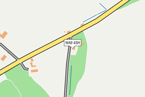 WA9 4SH map - OS OpenMap – Local (Ordnance Survey) WA9 4SH map - OS OpenMap – Local (Ordnance Survey)