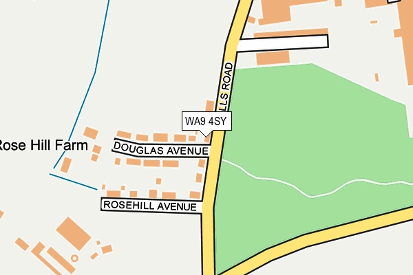 WA9 4SY map - OS OpenMap – Local (Ordnance Survey) WA9 4SY map - OS OpenMap – Local (Ordnance Survey)