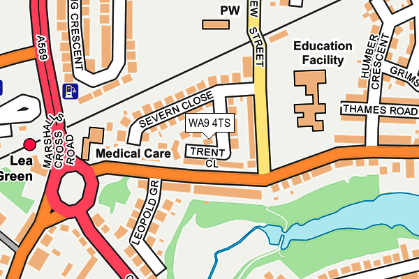 WA9 4TS map - OS OpenMap – Local (Ordnance Survey) WA9 4TS map - OS OpenMap – Local (Ordnance Survey)