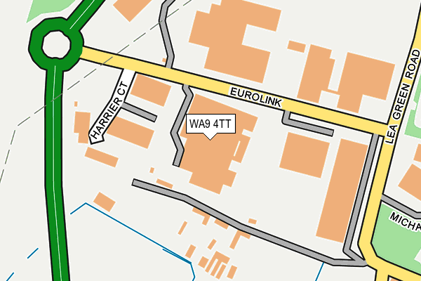 WA9 4TT map - OS OpenMap – Local (Ordnance Survey) WA9 4TT map - OS OpenMap – Local (Ordnance Survey)