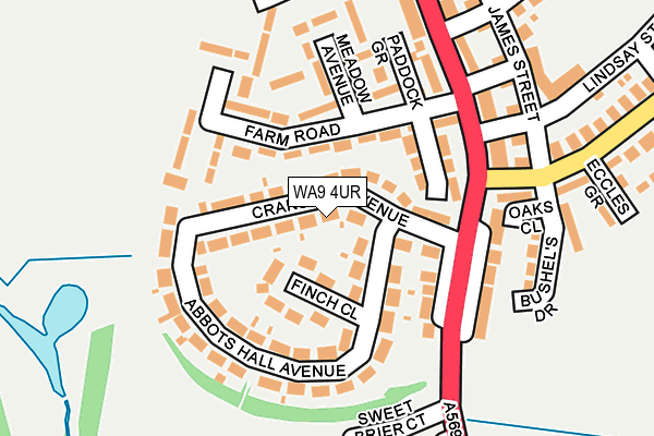WA9 4UR map - OS OpenMap – Local (Ordnance Survey) WA9 4UR map - OS OpenMap – Local (Ordnance Survey)