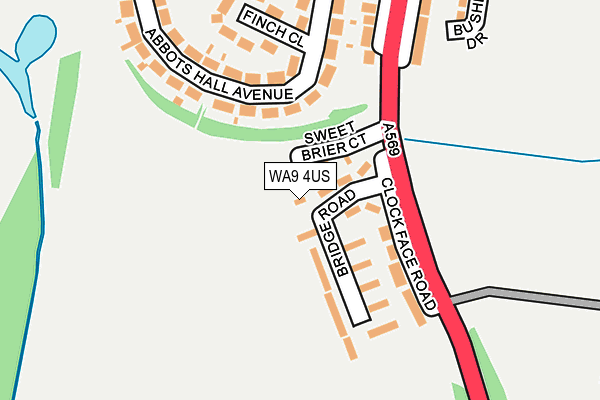 WA9 4US map - OS OpenMap – Local (Ordnance Survey) WA9 4US map - OS OpenMap – Local (Ordnance Survey)