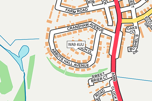WA9 4UU map - OS OpenMap – Local (Ordnance Survey) WA9 4UU map - OS OpenMap – Local (Ordnance Survey)