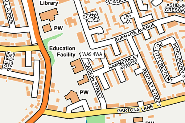 WA9 4WA map - OS OpenMap – Local (Ordnance Survey) WA9 4WA map - OS OpenMap – Local (Ordnance Survey)