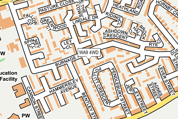WA9 4WD map - OS OpenMap – Local (Ordnance Survey) WA9 4WD map - OS OpenMap – Local (Ordnance Survey)