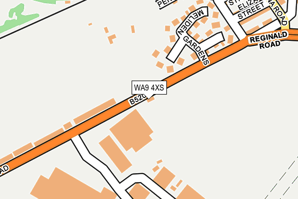 WA9 4XS map - OS OpenMap – Local (Ordnance Survey) WA9 4XS map - OS OpenMap – Local (Ordnance Survey)