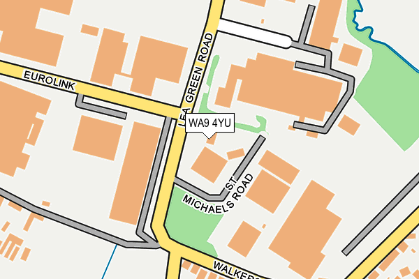 WA9 4YU map - OS OpenMap – Local (Ordnance Survey) WA9 4YU map - OS OpenMap – Local (Ordnance Survey)