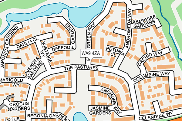 WA9 4ZA map - OS OpenMap – Local (Ordnance Survey) WA9 4ZA map - OS OpenMap – Local (Ordnance Survey)