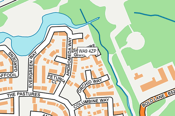 WA9 4ZP map - OS OpenMap – Local (Ordnance Survey) WA9 4ZP map - OS OpenMap – Local (Ordnance Survey)