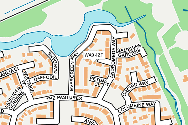 WA9 4ZT map - OS OpenMap – Local (Ordnance Survey) WA9 4ZT map - OS OpenMap – Local (Ordnance Survey)