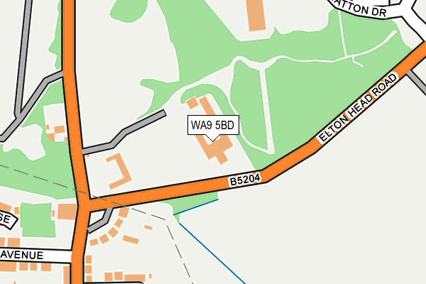 WA9 5BD map - OS OpenMap – Local (Ordnance Survey) WA9 5BD map - OS OpenMap – Local (Ordnance Survey)