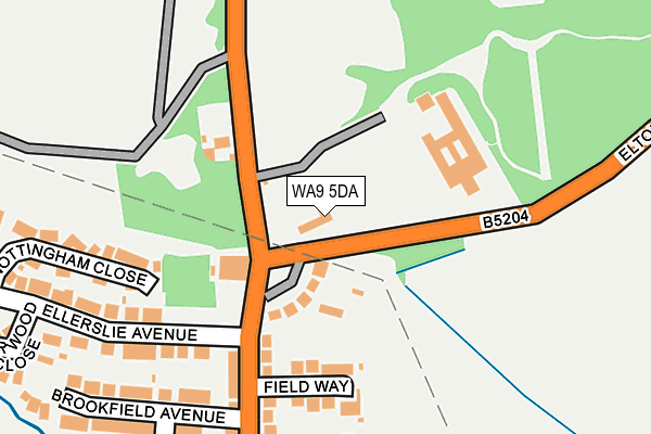 WA9 5DA map - OS OpenMap – Local (Ordnance Survey) WA9 5DA map - OS OpenMap – Local (Ordnance Survey)