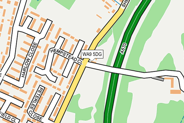 WA9 5DG map - OS OpenMap – Local (Ordnance Survey) WA9 5DG map - OS OpenMap – Local (Ordnance Survey)