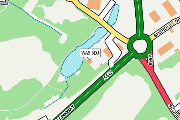 WA9 5DJ map - OS OpenMap – Local (Ordnance Survey) WA9 5DJ map - OS OpenMap – Local (Ordnance Survey)
